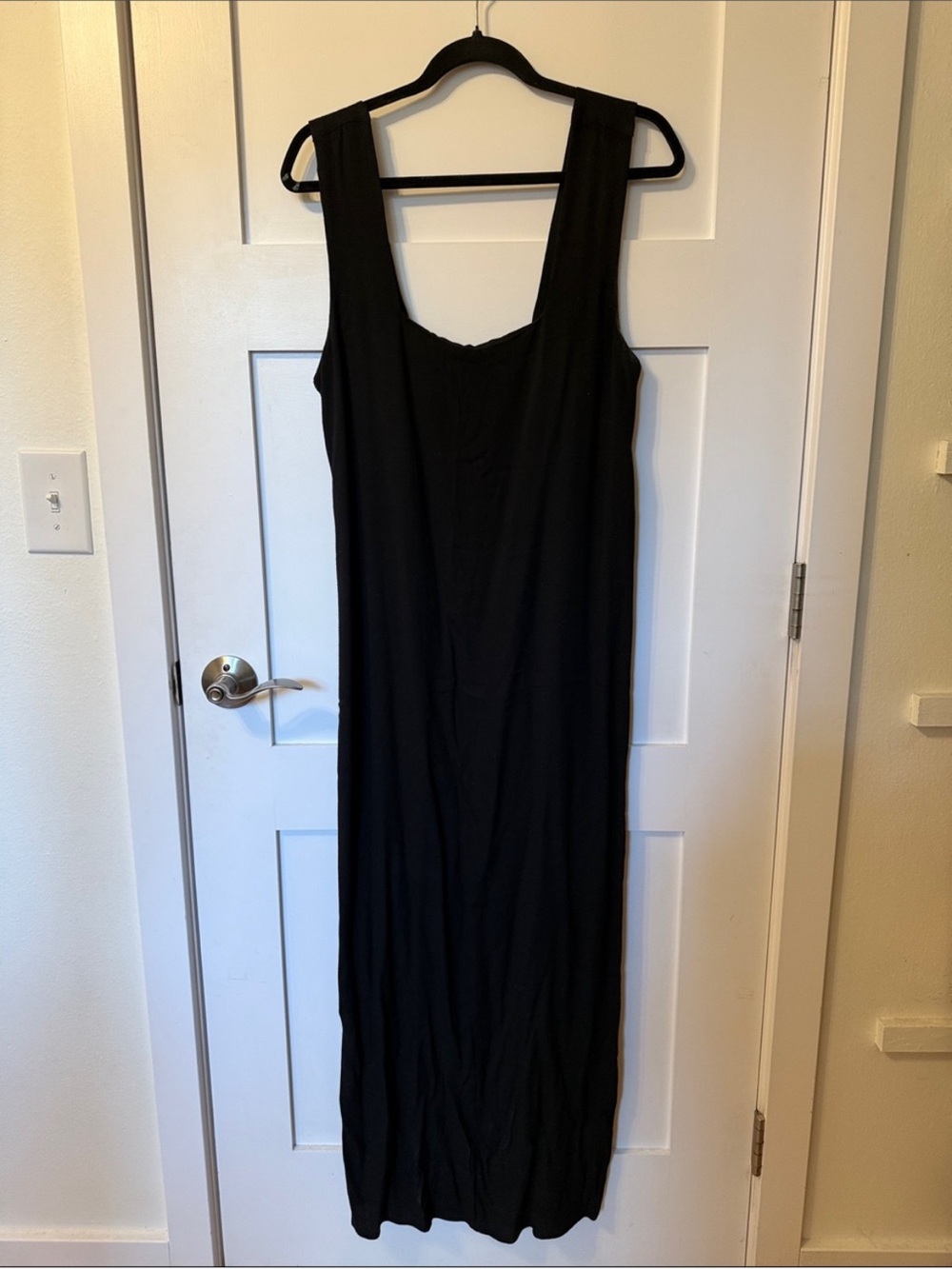 Reformation Black Square-Neck Slip Dress - Picture 3 of 3